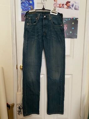 Blue Levi’s 501 Straight Fit Jeans